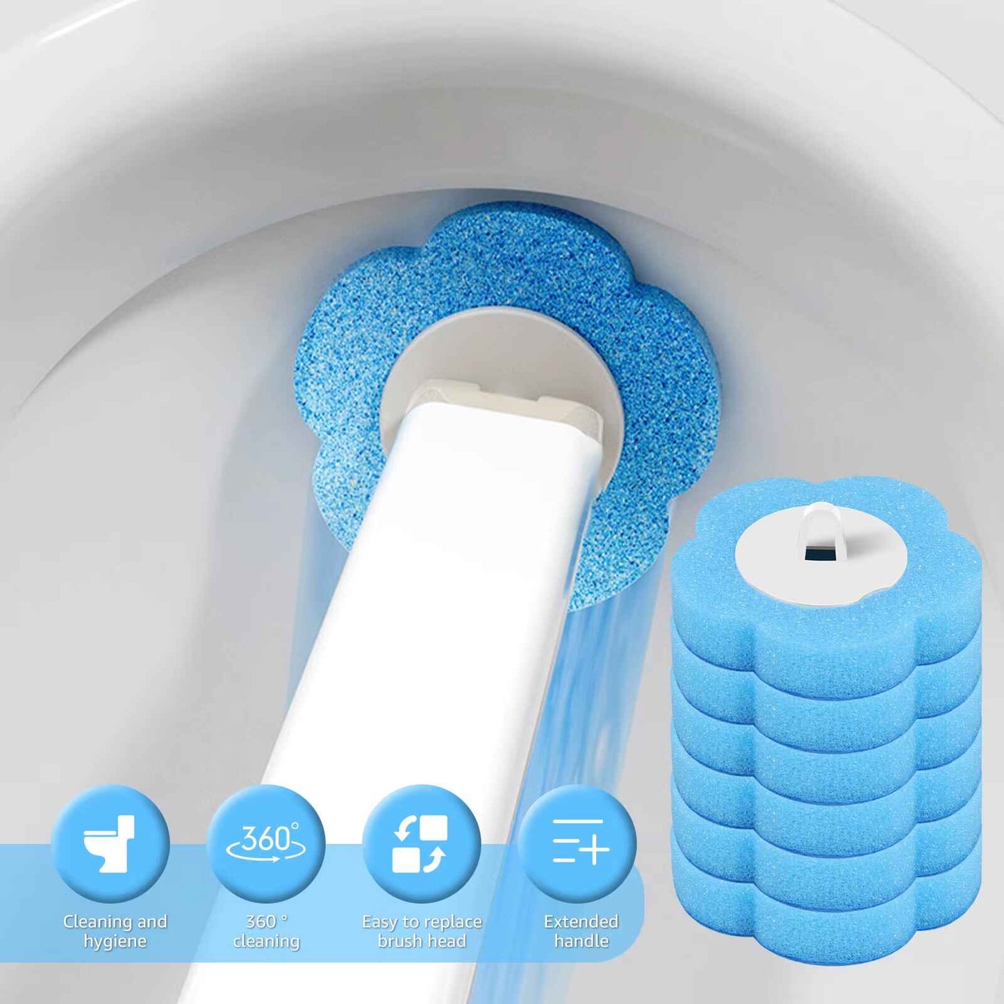 Cepillo CleanFlush Pro: Aseo rápido, fresco y desechable